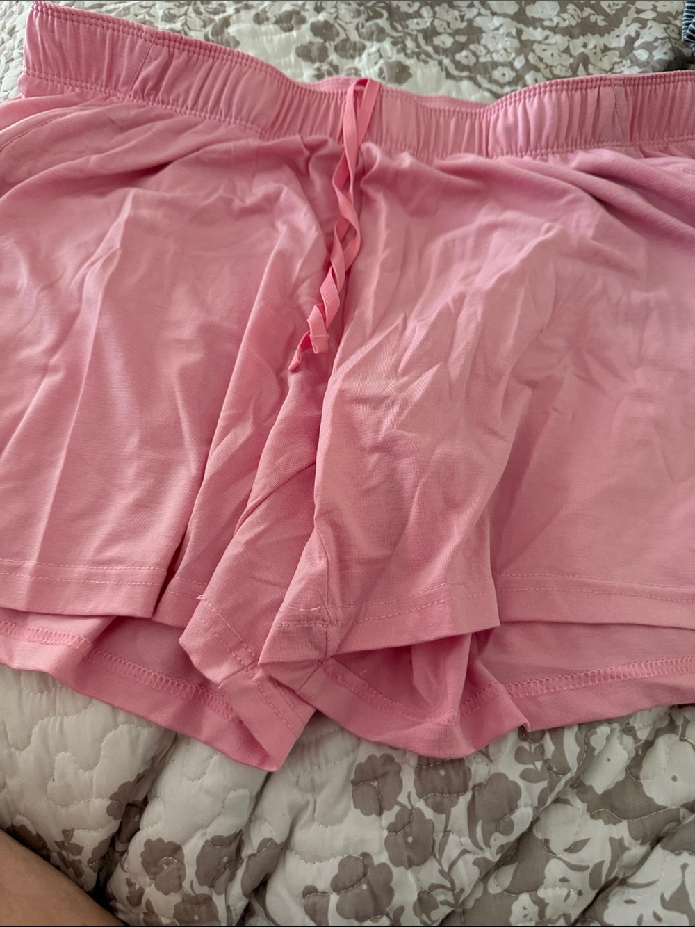 liberty Soft Pink Braided-Drawstring Lounge Shorts